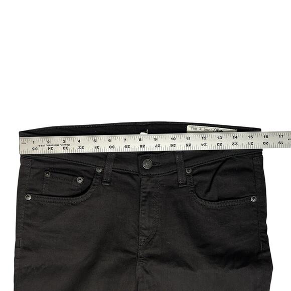 RAG & BONE Wiley Capri Black Skinny Raw Step Hem Cut 17364 Style W1526O377 sz 29 - Picture 5 of 9